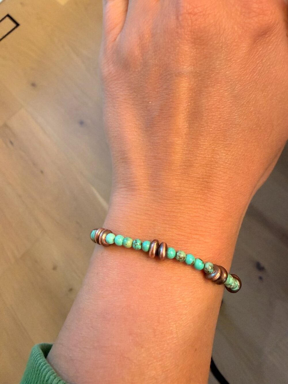 Alacrán Turquoise & Copper Stretch Bracelet